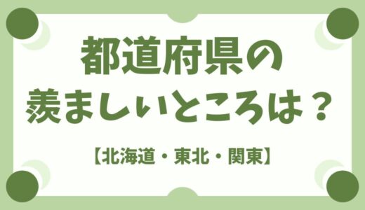 【北海道・東北・関東地方】〇〇県のココがうらやましい！都道府県別アンケート結果
